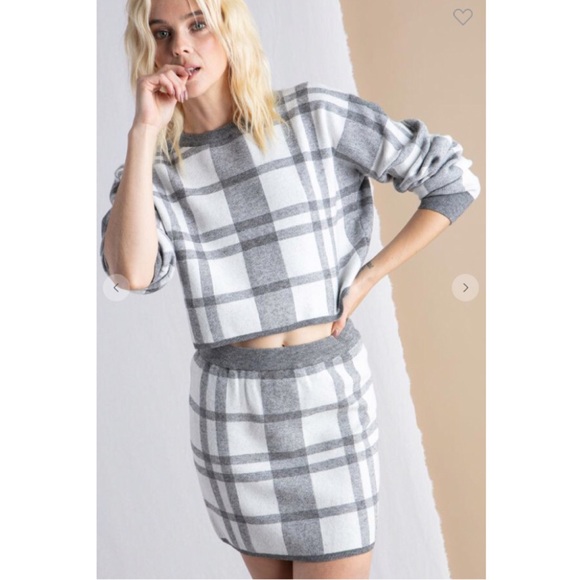 NWT Sweater Set Top and Mini Skirt - Picture 2 of 3